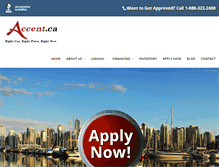 Tablet Screenshot of accent.ca